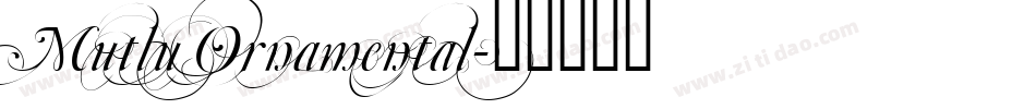 Mutlu Ornamental字体转换